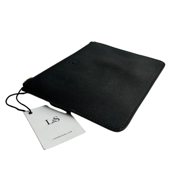 Lo & Sons Black Saffiano Pouch NWT - Picture 3 of 5
